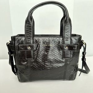 Cole Haan Leather Satchel Bag with removable strap